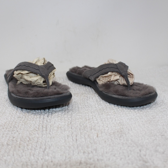 ll bean shearling flip flops